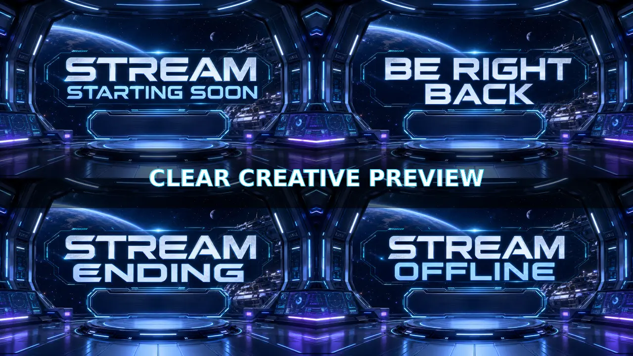 Watermarked preview of Futuristic Space Station screen pack